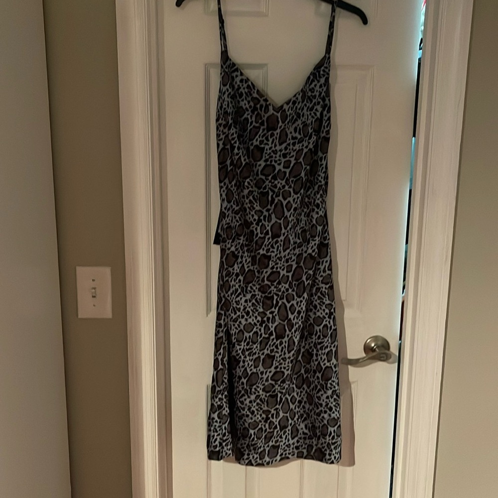Posh Couture NWT Blue Leopard Mini dress